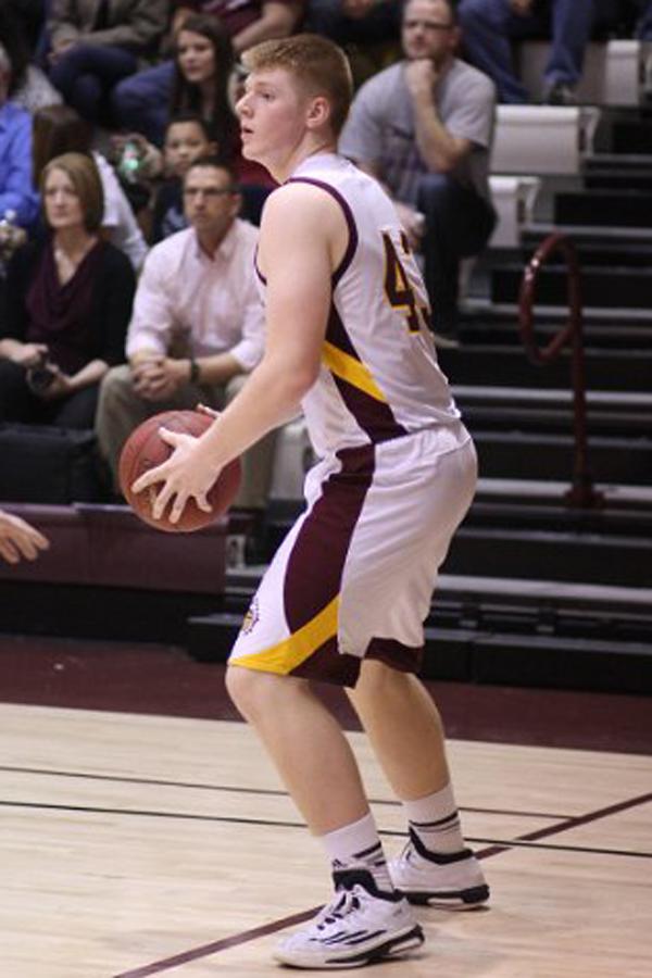 Sophomore Shane Berens at the home Liberal game on Feb. 13.