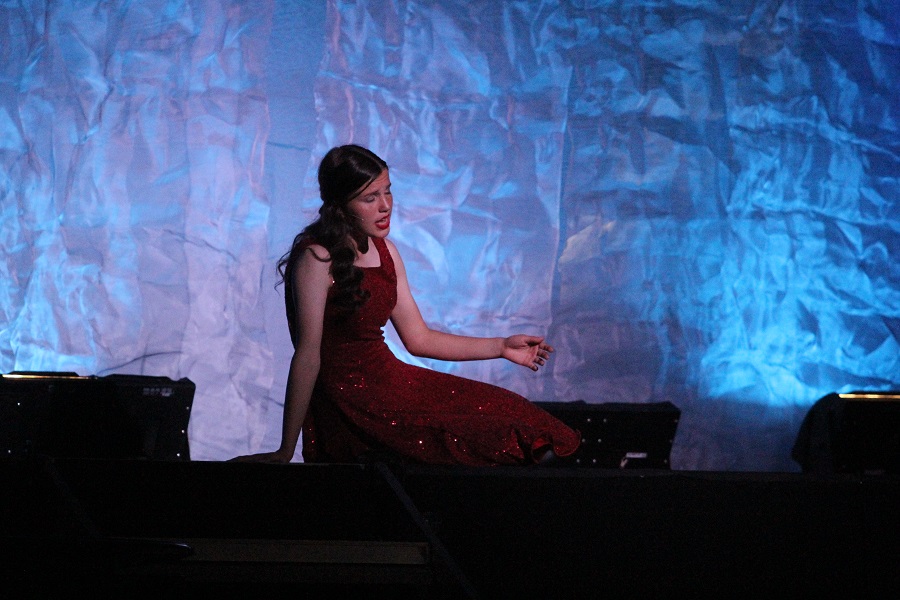 Sophomore Hannah McGuire perfomring her solo