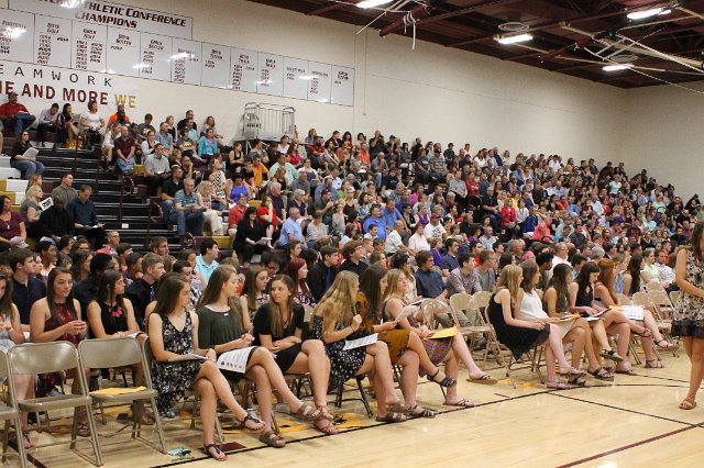 Students, teachers and parents gathered to honor students of excellence.