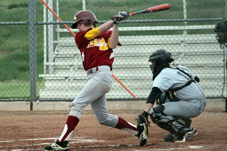 Freshman Drake Summers swings through at a recent home game.