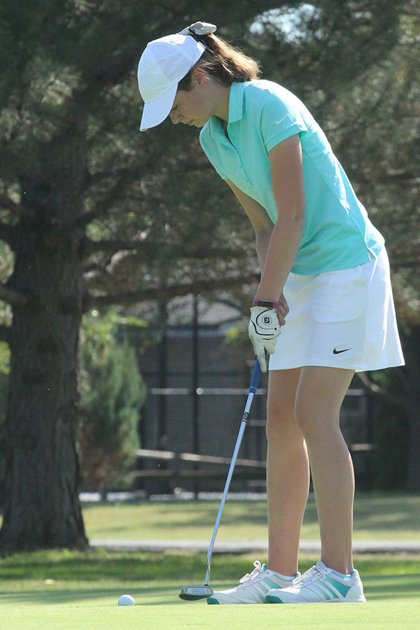 Junior Emily McGuire tied for 7th place in Salina South on Monday, Sept 19. 