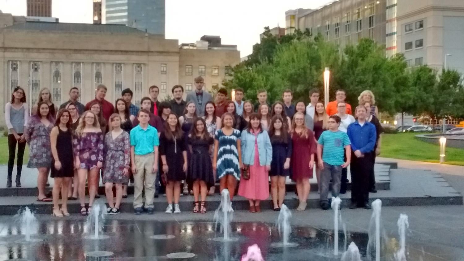 The 41 orchestra students that traveled to Oklahoma City. Students saw the Oklahoma Philharmonic on Sept. 16.