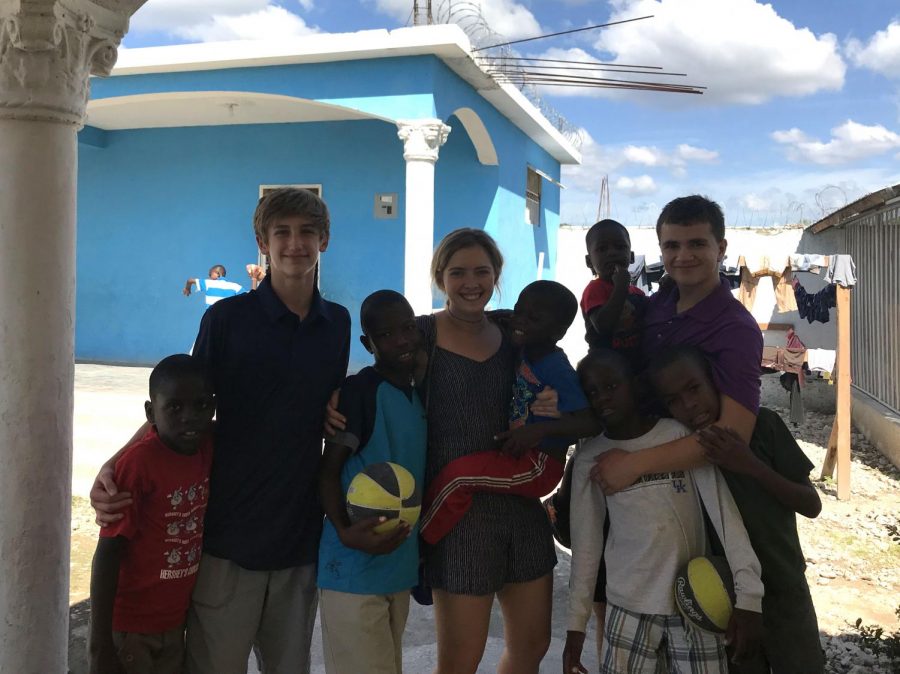 Freshman Kelby Rice, junior Josh Norris, and senior Karee Dinkel all traveled to Haiti to visit the orphans. 