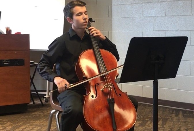 After preparing for months, junior Carl Rorstrom was able to perform. Rorstrom received a I on his cello solo.