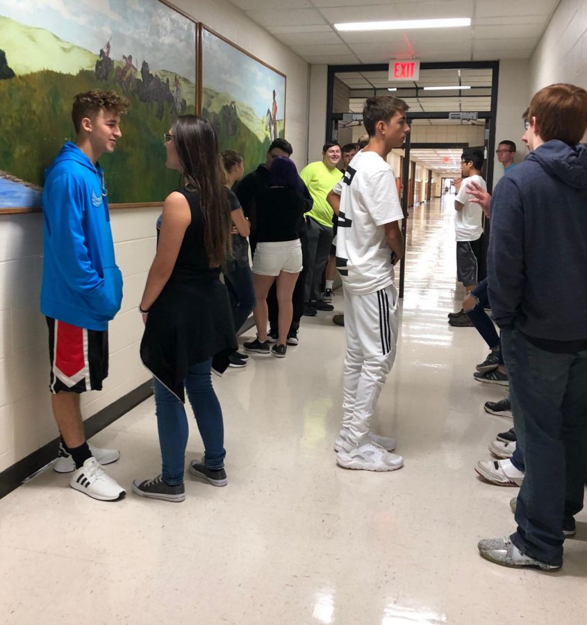 Since the new rule was put in place, some instructors have asked students to wait in the hall leading to the Cafeteria. Junior Tasiah Nunnery said not all instructors have done this.