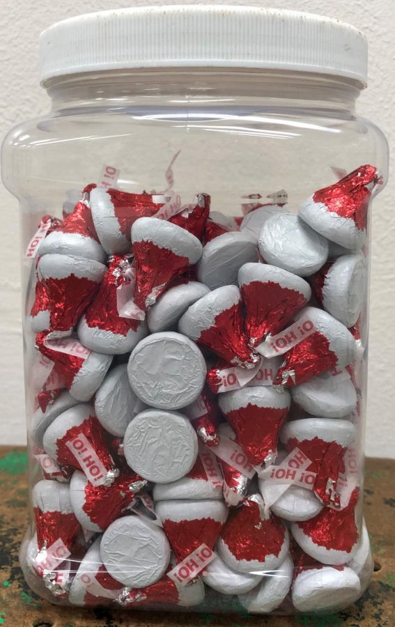 The Guidon is hosting a contest asking participants to guess how many Hershey's kisses are in this jar. The winner will receive a $20 giftcard to Cervs and second place will receive a $10 iTunes giftcard. The contest ends Dec. 19.
