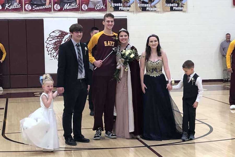 Former king and queen Ryan Will and Gabby Taliaferro attended the basketball game on Feb. 8. The new royalty are seniors Cade Swayne and Hannah McGuire.