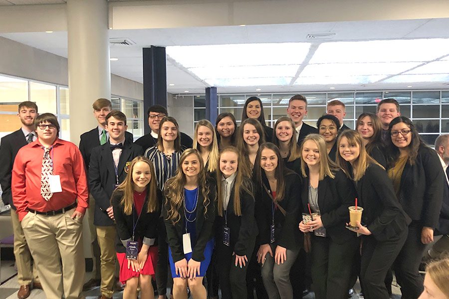 Twenty-three DECA members traveled to Manhattan to compete at the State Career Development Conference. Seven groups will compete at nationals in April.