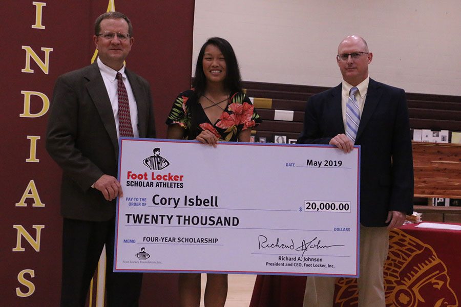 Senior Cordelia Isbell was awarded $20,000 from the Foot Locker Scholar Athletes Program. Isbell hopes to attend college at Pomona College in Claremont, California and become a surgeon. 
 