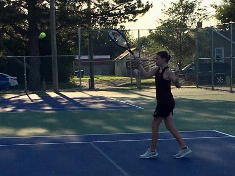Girls’ JV tennis competes at Russell