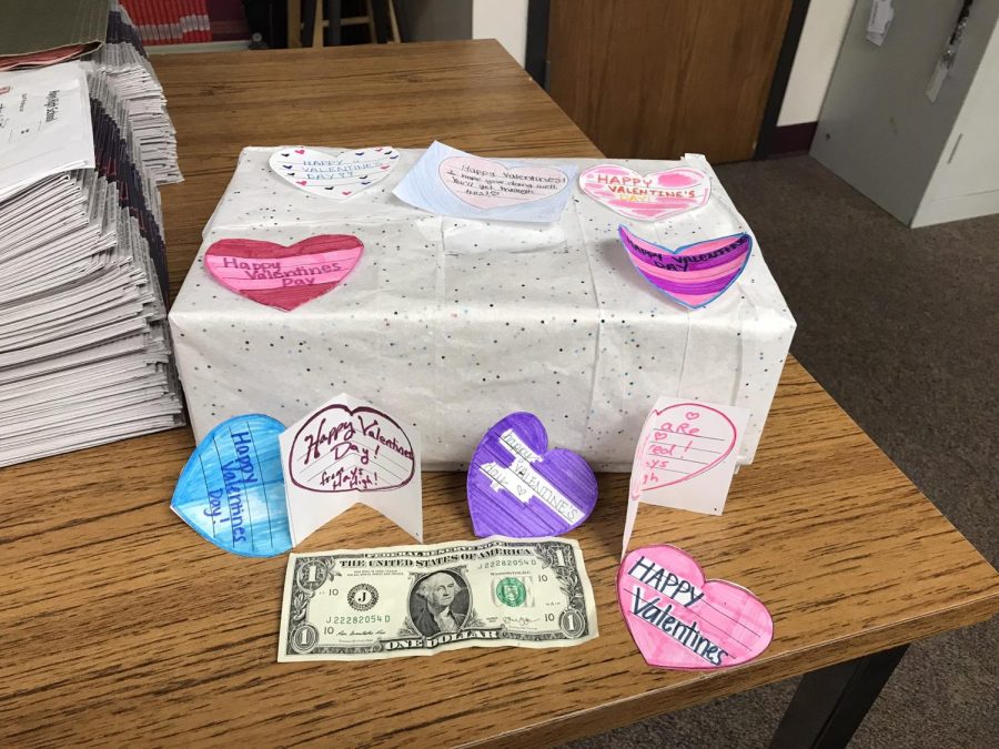 Augustines PRIDE Time donates valentines for nursing home residents.