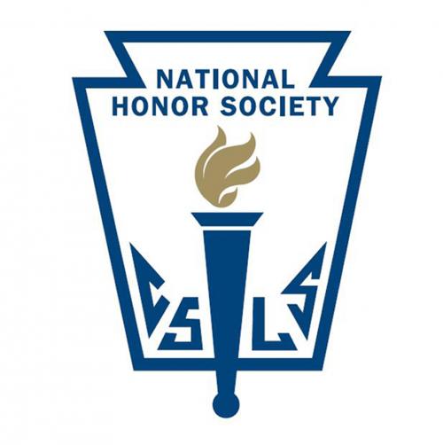 The National Honor Society logo has the letters C, S, L, and S, which stand for the pillars of NHS, character, scholarship, leadership, and service. The torch in the middle represents  the search for truth.