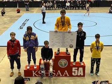 Junior Harley Zimmerman after he won at state 