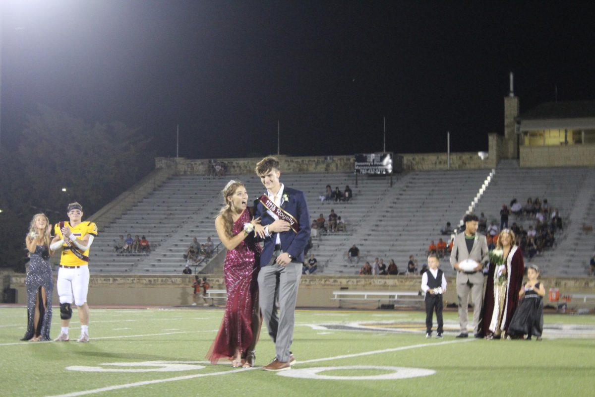 Homecoming king and queen announced at football game