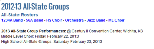 All-State Music Groups Announced