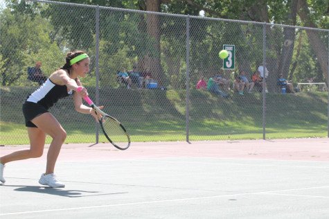 Girls’ tennis team plays at home