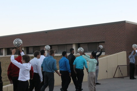 Senior soccer players arrive in style on Oct. 9