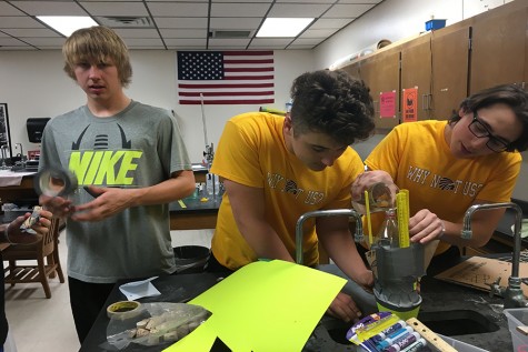 Chemistry bottle rocket experiment photos