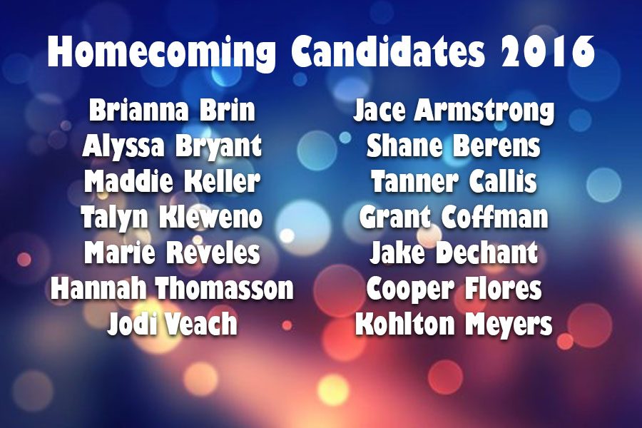Homecoming candidates announced