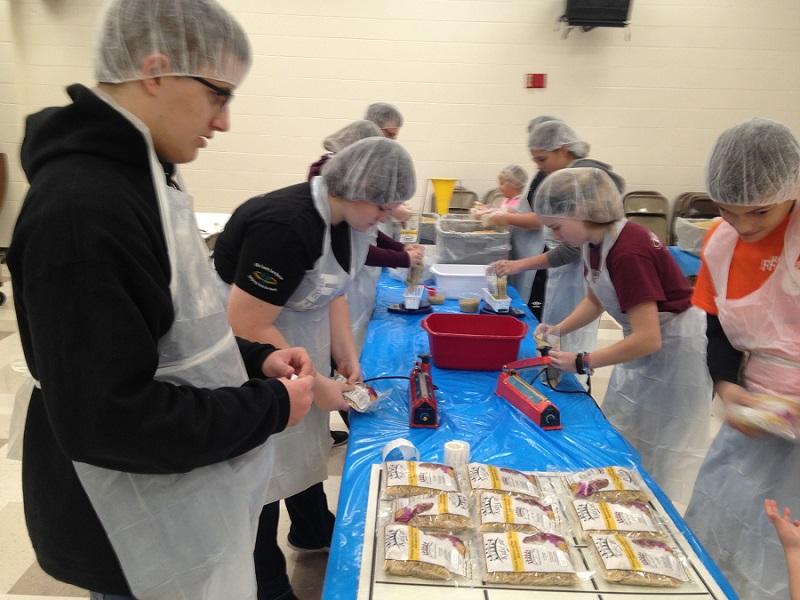 FFA chapter packages meals for needy