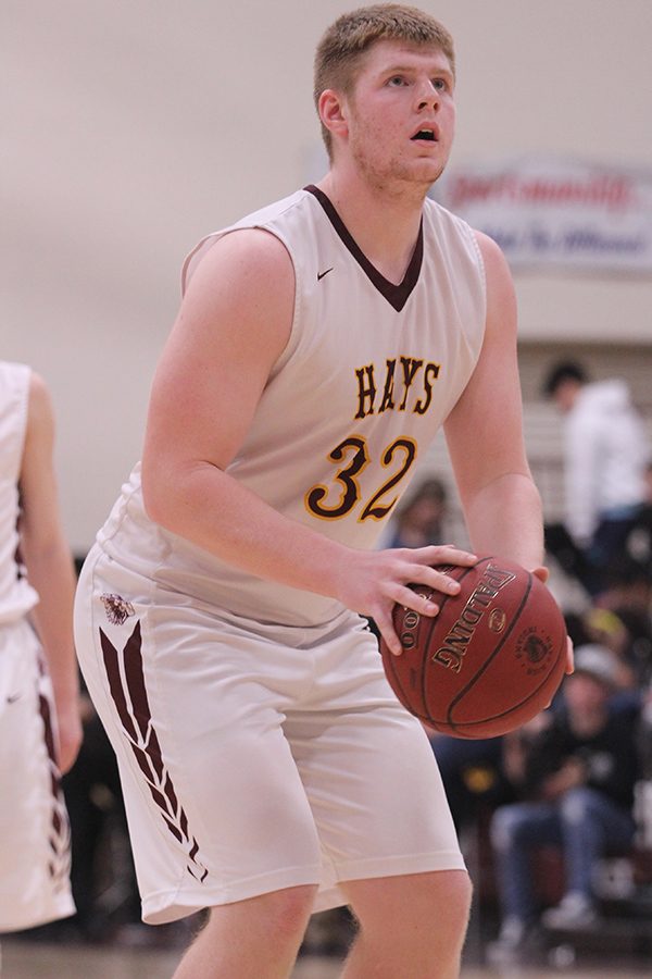 Senior Shane Berens gets ready to shoot a free throw at a recent home game.