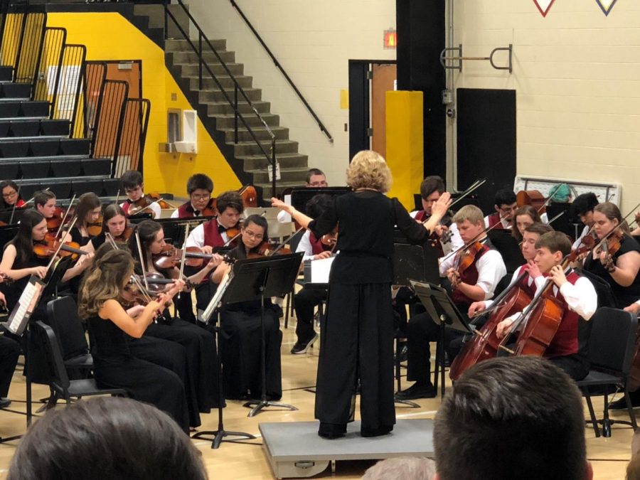 Orchestra students from across USD 489 performed in the All City Strings Concert. It was held in the Hays Middle School gym on April 26.