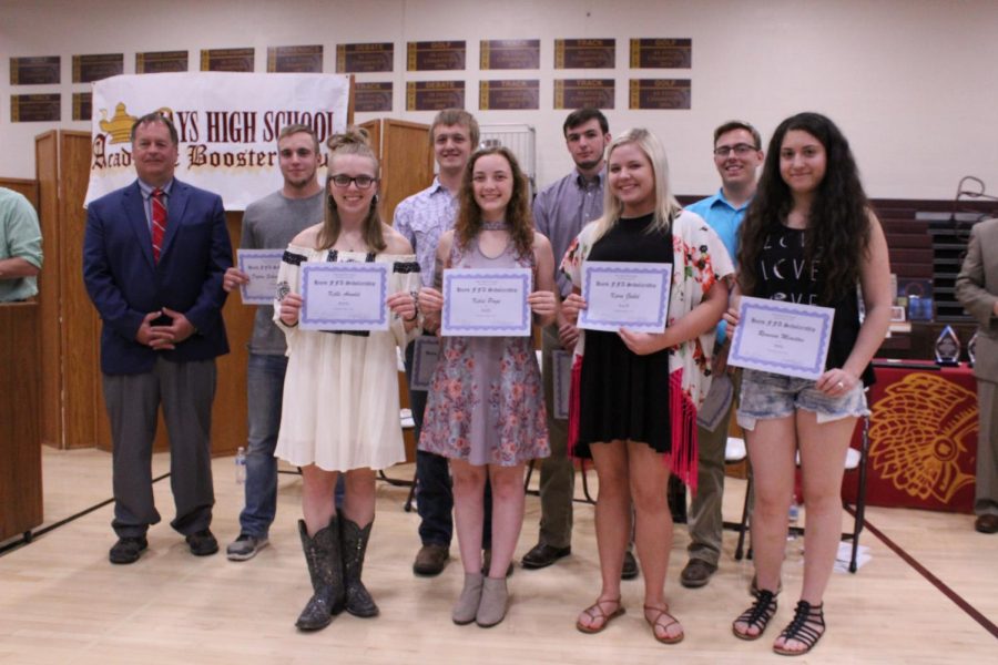 Nine seniors were chosen to receive a Hays FFA Chapter Scholarships. The amounts are based upon the level of participation members have shown throughout their high school years. A total of $13,580 was rewarded.