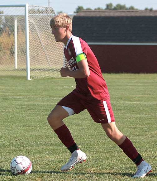 Senior Connor Teget takes the ball up field looking to create something for his teammates.