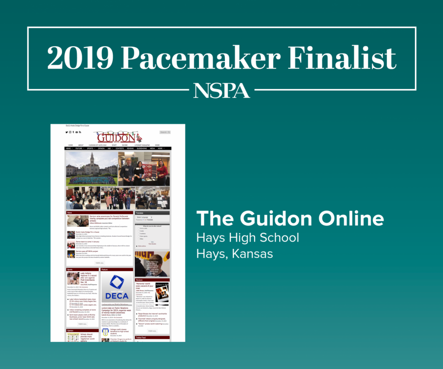 The Guidon new site has been recognized as a 2019 Pacemaker Finalist for their excellence in journalism. Pacemaker winners will be announced April 27. 