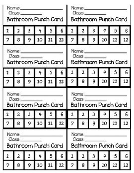 Some teachers have a punch card system that limits the number of times students can go to the bathroom each semesters. Students are then awarded extra credit for unused passes.
