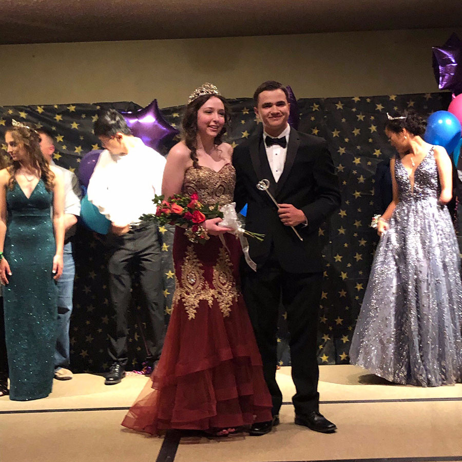 The prom candidate winners were Alex Hagerman and Josh Norris. 
