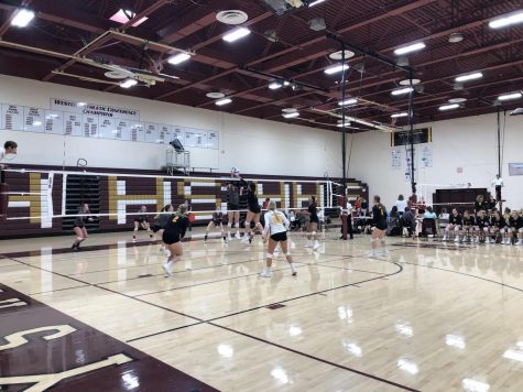 Volleyball splits on senior night