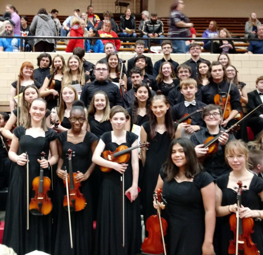 Orchestra students from both the middle school and high school attended the Western Kansas Orchestra Festival on Nov. 22-23.