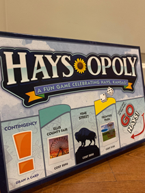 THe cover of the Haysopoly boardgame