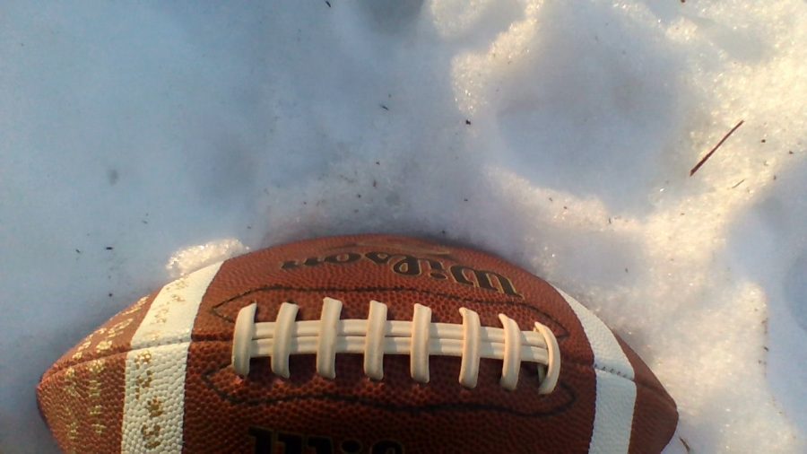 A football during the superbowl season