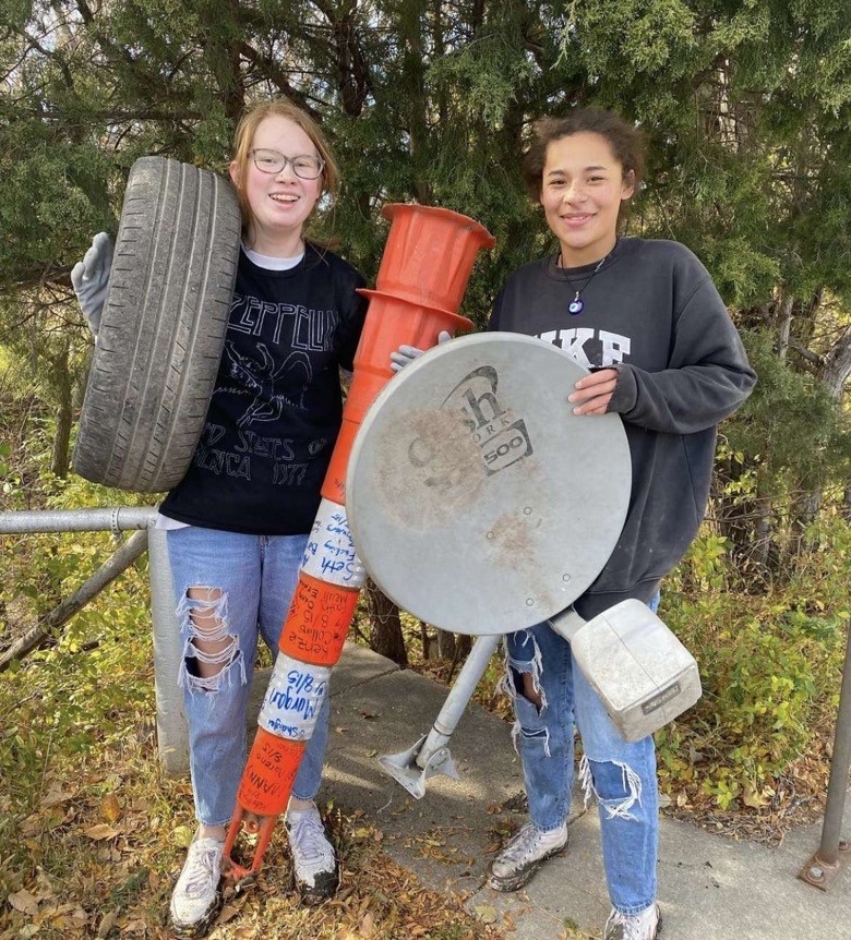 Environmental Club meets at Fort Hays State University campus for trash pick-up