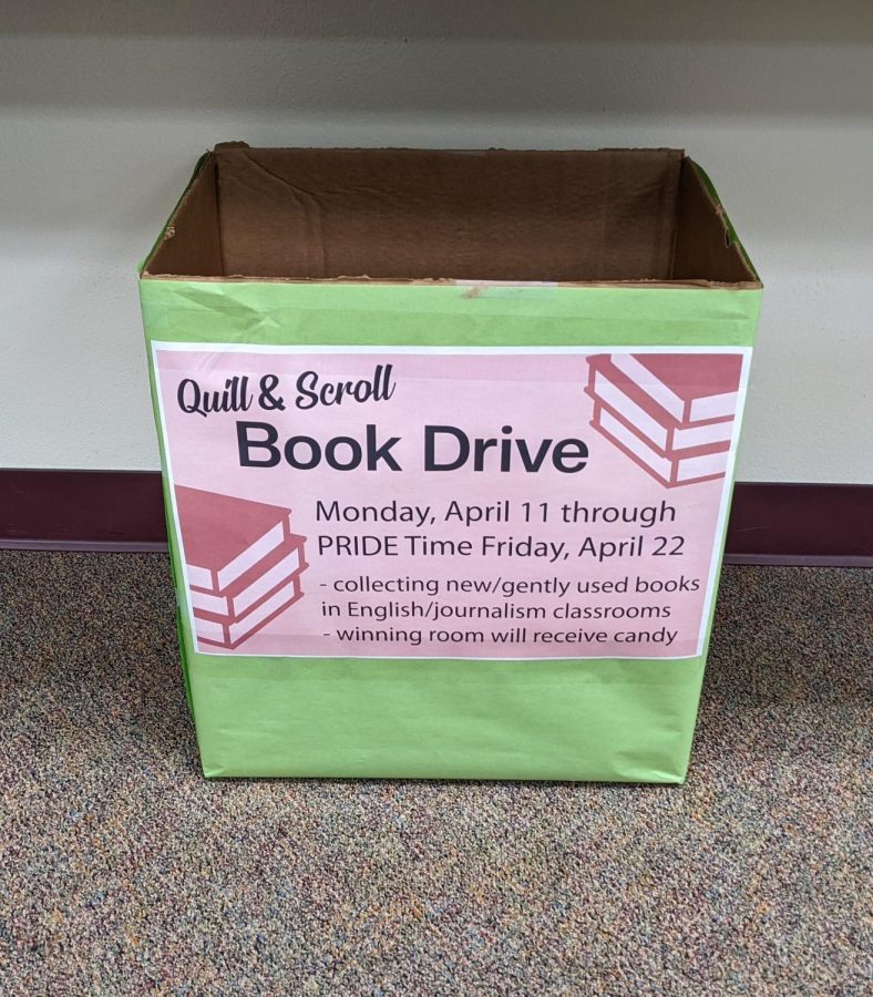 The book drive will take place Monday, April 11 through Friday, April 22.