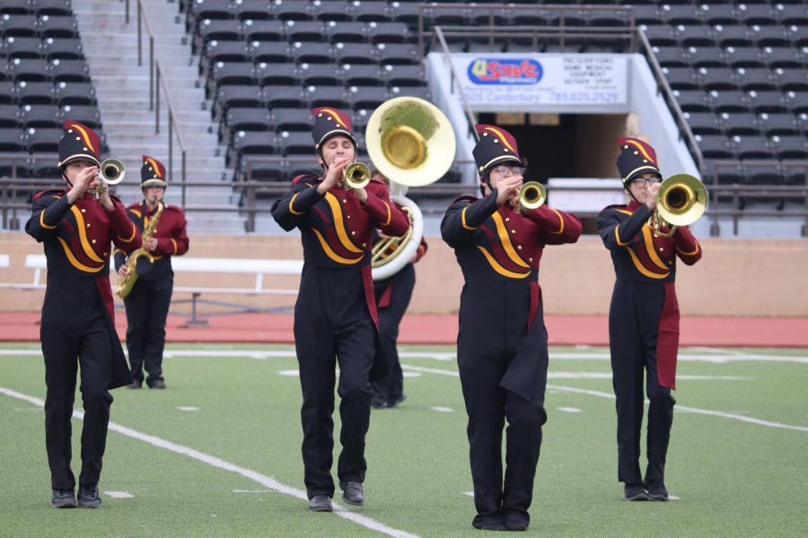 Marching band attends band competitions