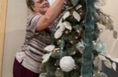 Leah Koener decorates her office at the hospital on Dec. 13, as she prepares for the holidays. 