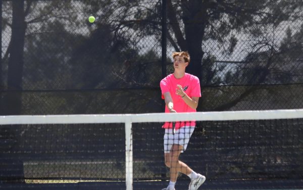 Boys varsity tennis team competes at final regular season meet